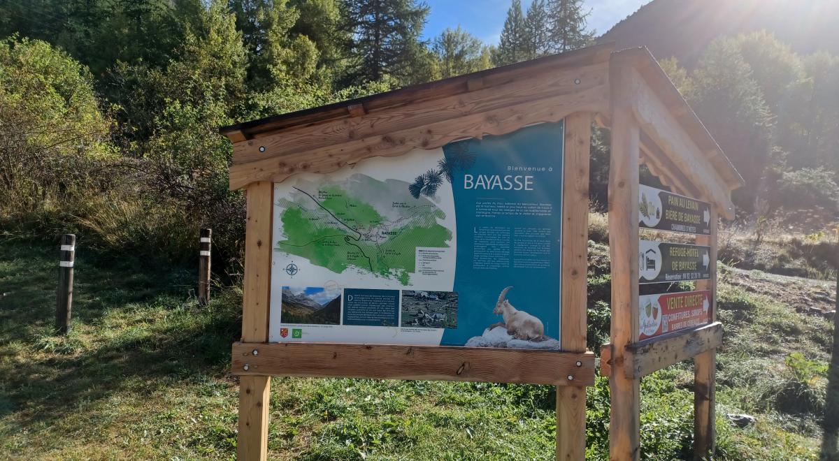 Panneau bayasse, Parc du Mercantour